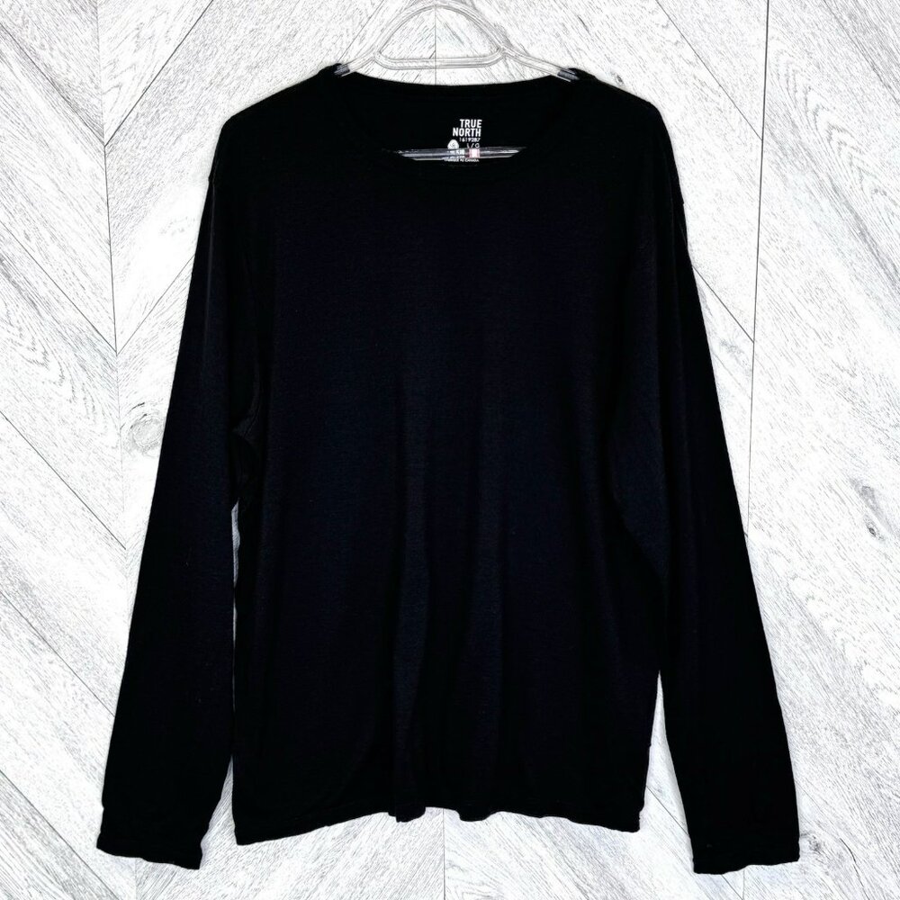 True North Base Layer Tee Top Shirt Merino Wool Black Mens Size Large Gorpcore